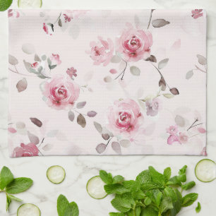 Linge De Cuisine Chic romantique rose floral