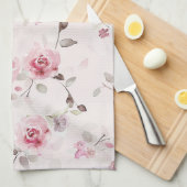 Linge De Cuisine Chic romantique rose floral (Quart Plié)