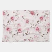 Linge De Cuisine Chic romantique rose floral (Horizontal)
