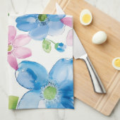 Linge De Cuisine Chic rose bleu bleu floral (Quart Plié)