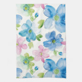 Linge De Cuisine Chic rose bleu bleu floral (Vertical)