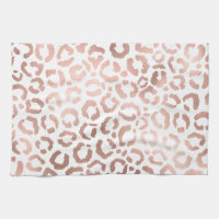 Chic Rose Gold Leopard Cheetah Poster de animal