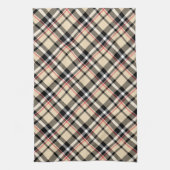 Linge De Cuisine Chic Rouge Beige Noir Blanc Plaid Stripes Motif (Vertical)