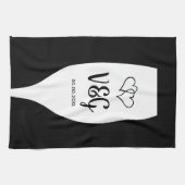 Linge De Cuisine Chic verre de vin monogramme mariage en faveur de (Horizontal)