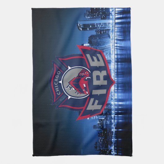 Linge De Cuisine Chicago Fire avec Skyline (Vertical)