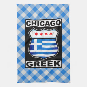 Linge De Cuisine Chicago Grec Américain 