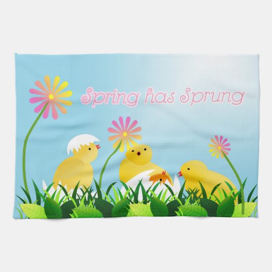 Linge De Cuisine Chiches de printemps mignons (Horizontal)