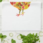 Linge De Cuisine Chicken of fruits, végétables. Add your own text ! (Plié)