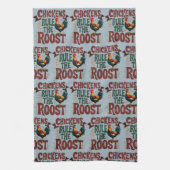 Linge De Cuisine Chickens Rule the Roost Rustic Farm Illustration (Vertical)