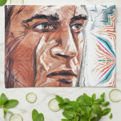 Linge De Cuisine Chieftan ancien et motif fractal (Plié)