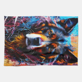 Linge De Cuisine chien Abstrait de couleur de splash (Horizontal)