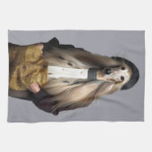 Linge De Cuisine Chien afghan cheveux blonds en pantalon (Horizontal)