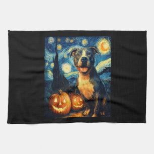 Linge De Cuisine Chien American Staffordshire Terrier Halloween mig