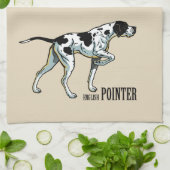 Linge De Cuisine Chien anglais d'indicateur (Plié)