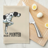 Linge De Cuisine Chien anglais d'indicateur (Quart Plié)