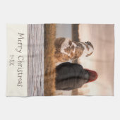 Linge De Cuisine Chien Animaux de compagnie photo Bois rustique Joy (Horizontal)
