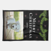 Linge De Cuisine Chien Animaux de compagnie Photo Pine Snowflakes J (Horizontal)