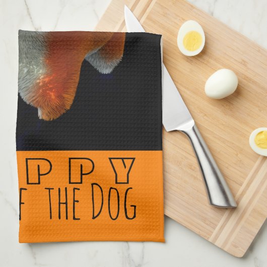 Linge De Cuisine Chien Art numérique Shiba Puppy 3D Année 2018 Cuis (Quart Plié)
