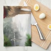 Linge De Cuisine Chien berger allemand en Noël de neige (Quart Plié)