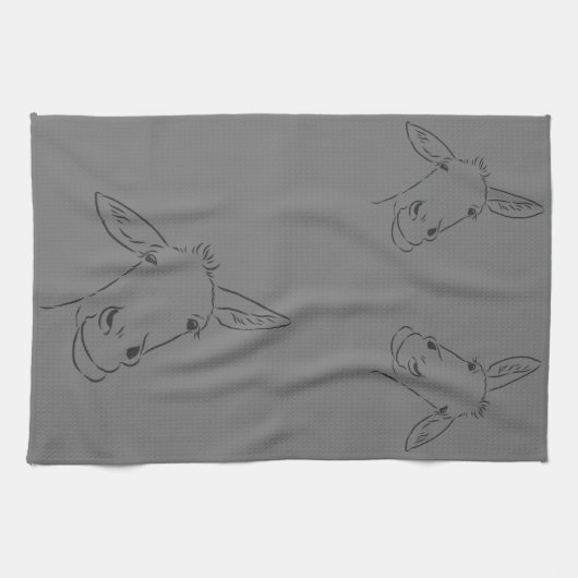 Linge De Cuisine Chien blanc (Horizontal)