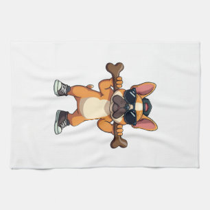 Linge De Cuisine Chien Bouledogue Français Vintage Cool Transportan