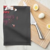 Linge De Cuisine Chien Cavalier King Fleuris Joyeuse Saint-Valentin (Quart Plié)