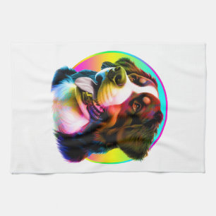 LINGE DE CUISINE CHIEN COOL ARC-EN-CIEL COLORÉ