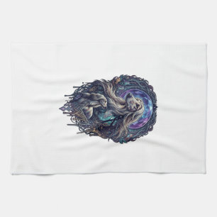 Linge De Cuisine Chien Crystal Moon Forêt Enchantée_1