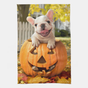Linge De Cuisine Chien dans Jack-o-Lantern
