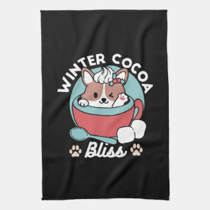 Linge De Cuisine Chien dans la Mug Festive pour Vibes de vacances -