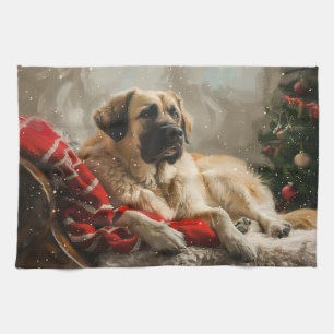 Linge De Cuisine Chien de berger d'Anatolie Noël Festif