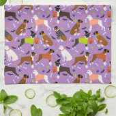 Linge De Cuisine Chien de boîte d'Halloween (Plié)