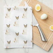 Linge De Cuisine Chien de chien de garde Heeler (Blanc rouge) (Quart Plié)