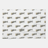 Linge De Cuisine Chien de chien de garde (Tan bleu noir) (Horizontal)