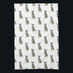 Linge De Cuisine Chien de chien de garde (Tan bleu noir)<br><div class="desc">J'aime ce motif doux d'un tricolore bleu australien cattledog aquarelle illustration car c'est assez classique pour servir comme neutre, mais il se présente comme une pièce autonome ! C'est l'ajout parfait à n'importe quelle chambre familiale, garderie, bureau, ou même la grotte homme! Pour les cadeaux les plus doux, accompagnez-le avec...</div>