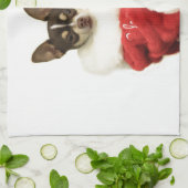 Linge De Cuisine Chien de chiwawa de Noël (Plié)