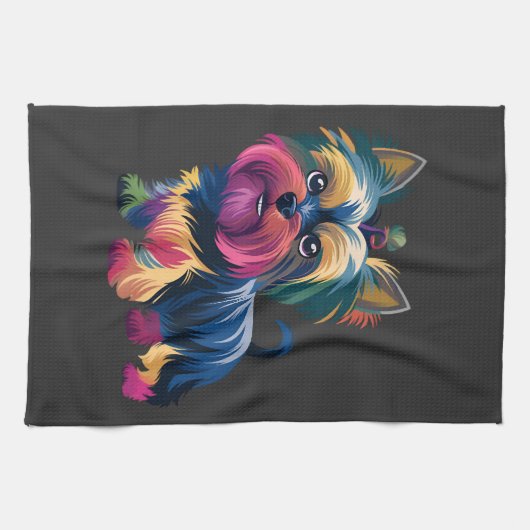 Linge De Cuisine Chien de Graffiti Urbain (Horizontal)