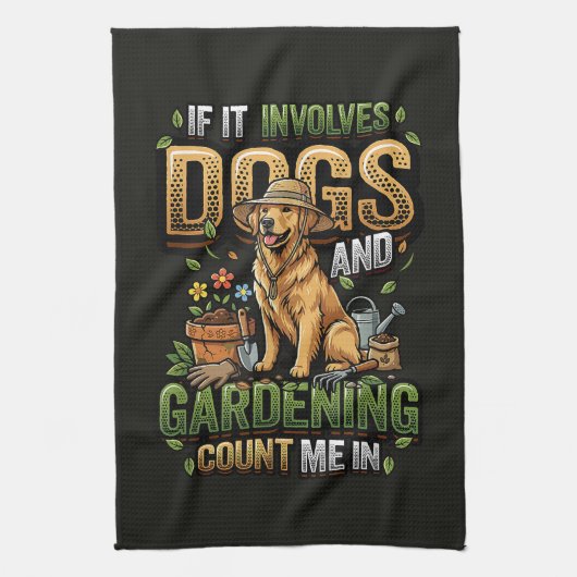 Linge De Cuisine Chien de jardin si cela implique des chiens et du  (Vertical)