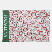 Linge De Cuisine Chien de Noël Alaskan Malamute (Horizontal)
