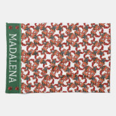 Linge De Cuisine Chien de Noël Boxer (Horizontal)