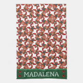 Linge De Cuisine Chien de Noël Boxer (Vertical)