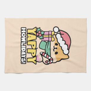 Linge De Cuisine Chien de Noël mignon - Yappy Howlidays