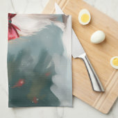 Linge De Cuisine Chien de Papillon à Noël de neige (Quart Plié)