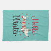 Linge De Cuisine Chien de patinage sur glace mignon (Horizontal)