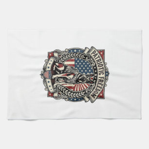 Linge De Cuisine Chien de sauvetage patriotique
