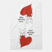 Linge De Cuisine Chien de taureau français mignon personnalisé avec (Vertical)