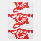 Linge De Cuisine Chien de taureau rouge blanc mignon français (Vertical)