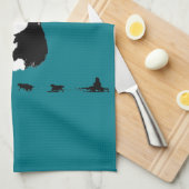 Linge De Cuisine Chien de traîneau sibérien (Quart Plié)