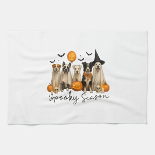 Linge De Cuisine Chien d'Halloween de la Saison Effrayante