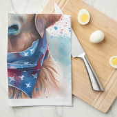 Linge De Cuisine Chien d'or patriotique (Quart Plié)